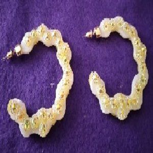 YELLOW STARBURST HOOPS